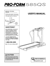 ProForm 585 Qs Treadmill Canadian English Manual