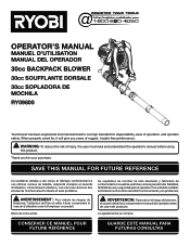 Ryobi RY09800 Operator's Manual