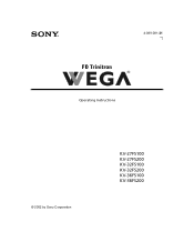 Sony KV-27FS100 Operating Instructions