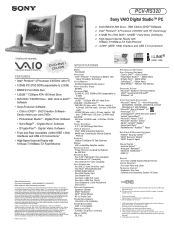 Sony PCV-RS320 Marketing Specifications