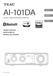 TEAC AI-101DA Owner's Manual (English, Français, Español) - 2
