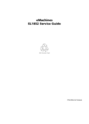 eMachines EL1852G eMachines EL1852 Service Guide