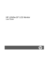 HP L2000 HP L2045w LCD Monitor User Guide