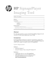 HP SignagePlayer mp8000s HP SignagePlayer Imaging Tool