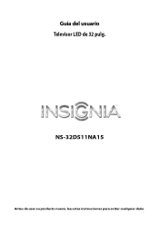 Insignia NS-32D511NA15 User Manual (Español)