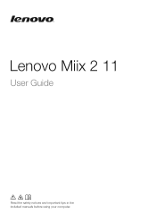 Lenovo Miix 2 11 User Guide - Lenovo Miix 2 11