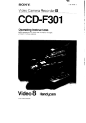 Sony CCD-F301 Primary User Manual
