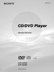 Sony DVP-C670D Operating Instructions