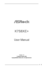 ASRock K7S8XE User Manual