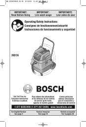 Bosch 3931A Operating Instructions
