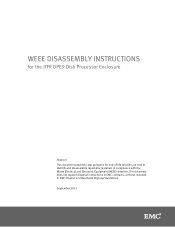 Dell Unity 400 WEEE Disassembly Instructions JTFR DAE