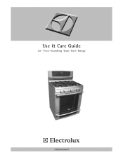 Electrolux EW30DF65GB Use and Care Manual