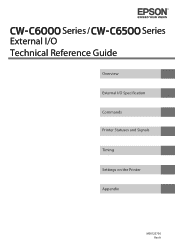 Epson ColorWorks CW-C6000P Technical Reference Guide - External I/O CW-C6000/CW-C6500 Series