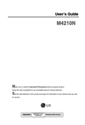 LG M4210N-B21 Owner's Manual (English)