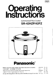 Panasonic SR42HZP Rice Cooker  -multi-lang