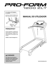 ProForm 1200 Zlt Treadmill Portuguese Manual