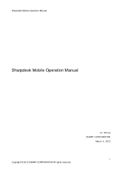 Sharp MX-3110N Sharpdesk Mobile Operation Manual