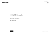 Sony PZW-4000 Operating Instructions
