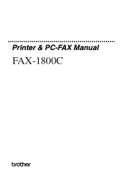 Brother International FAX-1800C Software Users Manual - English