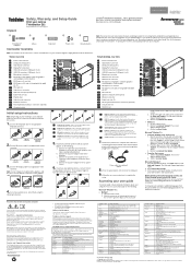 Lenovo ThinkStation E32 (English) Safety, Warranty and Setup Guide