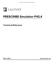 Lexmark CS421 PRESCRIBE Emulation P43.4 Technical Reference