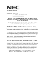NEC AS224WMi-BK Launch Press Release
