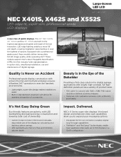 NEC X552S Specification Brochure