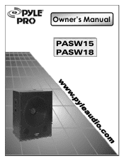Pyle PASW18 PASW18 Manual 1