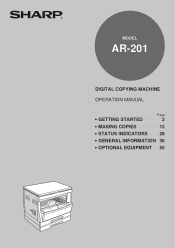 Sharp AR-201 AR-201 Operation Manual