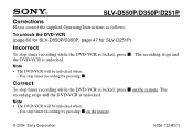 Sony SLV-D251P Manual correction  (pg.47: Timer recording)