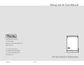 Viking VDB451SS Use and Care Manual