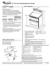 Whirlpool GGE388LXQ Dimension Guide
