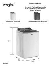 Whirlpool WTW5105H Dimension Guide