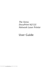 Xerox N2125A/DT User Guide