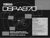 Yamaha DSP-A970 Owner's Manual
