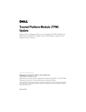 Dell PowerEdge 2950 Trusted Platform Module (TPM) Update