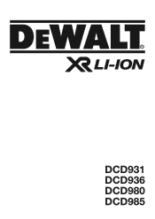 Dewalt DCD985M2 User Guide