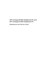 HP 6730b HP Compaq 6735b Notebook PC and HP Compaq 6730b Notebook PC - Maintenance and Service Guide