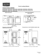 Maytag MHW5400DC Dimension Guide