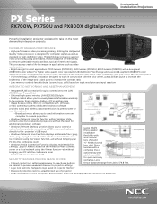 NEC NP-PX700W-08ZL PX Series Specification Brochure