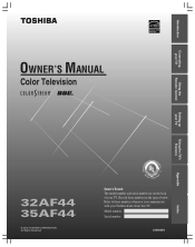 Toshiba 32AF44 Owners Manual