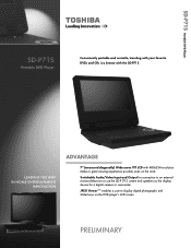 Toshiba SD-P71S Printable Spec Sheet