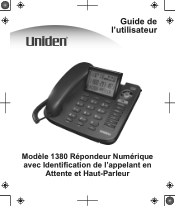Uniden 1380BK French Owners Manual