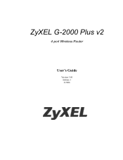 ZyXEL G-2000 Plus v2 User Guide