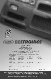 Beltronics Vector 960 Owner's Manual