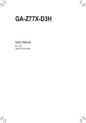 Gigabyte GA-Z77X-D3H Manual