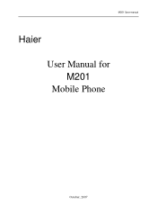 Haier HG-M201 User Manual