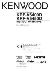 Kenwood KRF-V6400D User Manual