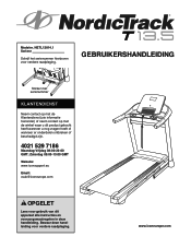 NordicTrack T 13.5 Treadmill Dutch Manual