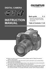 Olympus 262010 E-3 Instruction Manual (English)